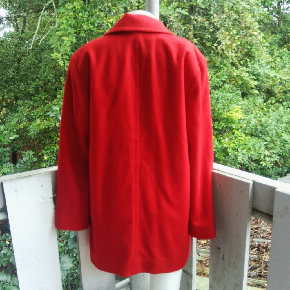 Pendleton Virgin Wool Double Breasted Red Blazer … - image 3